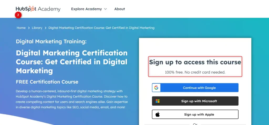 HubSpot Academy’s Digital Marketing Certification